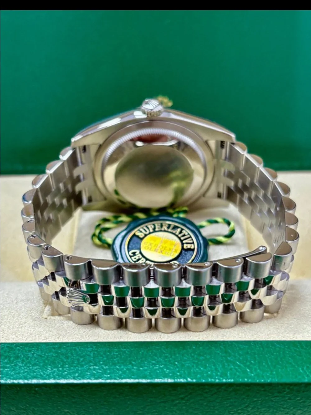 Rolex Black Dial Datejust Stainless Steel Bracelet Watch
